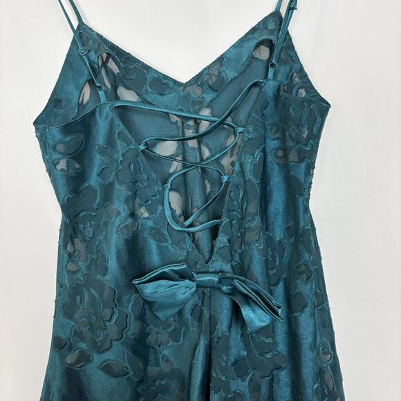 Vintage Victoria’s Secret Gold Label Floral Satin Chemise Lingerie Slip Dress S - Picture 4 of 8